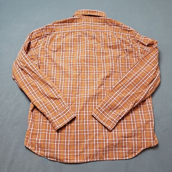 Lucky Brand Orange Plaid Slim Fit long sleeve shirt size XXL - Picture 11 of 13